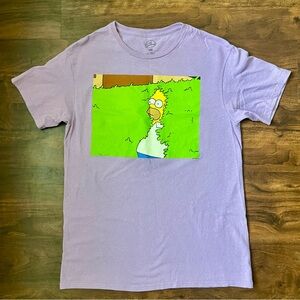 THE SIMPSONS Vintage Women’s Cartoon Graphic T-Shirt Short Sleeves Purple Size M